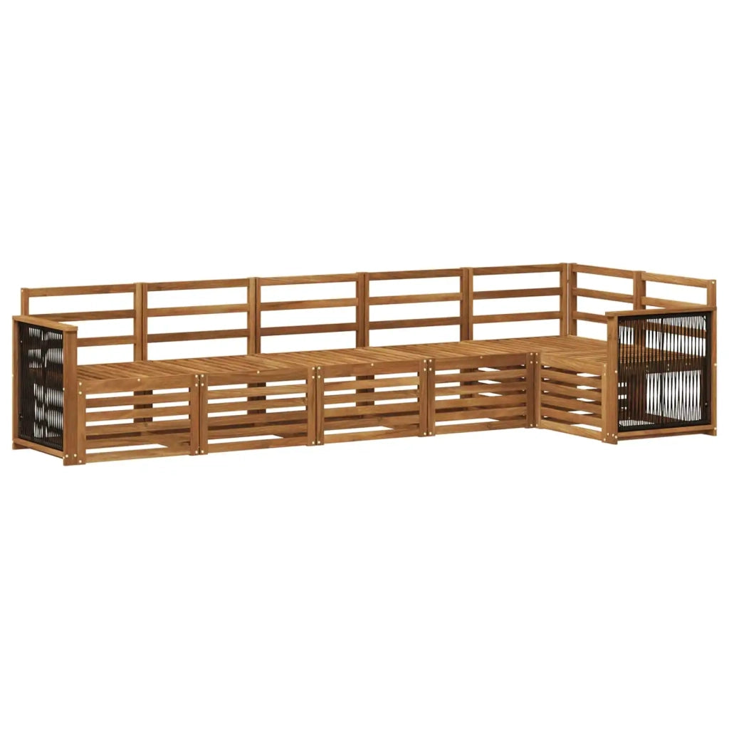 Set divano sezionale 5 pcs Naturale Legno di Acacia Massello 3384410