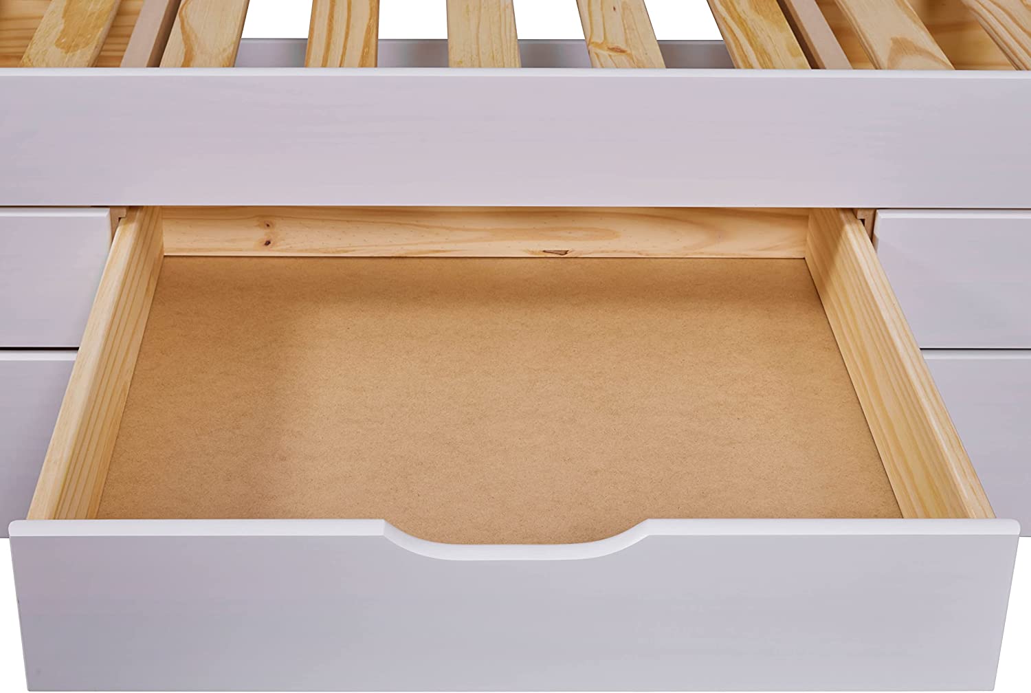 LETTO PER BAMBINI RAGAZZI 90X200 DESERT RAIN 3+1 CASSETTI cm98x63x205 BIANCO