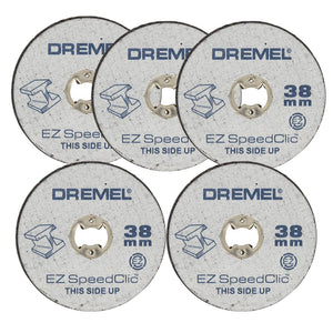 Dischi Dremel da Taglio per Metallo Acciaio Argento 38 mm SC456 B Formato: Set 5 Dischi