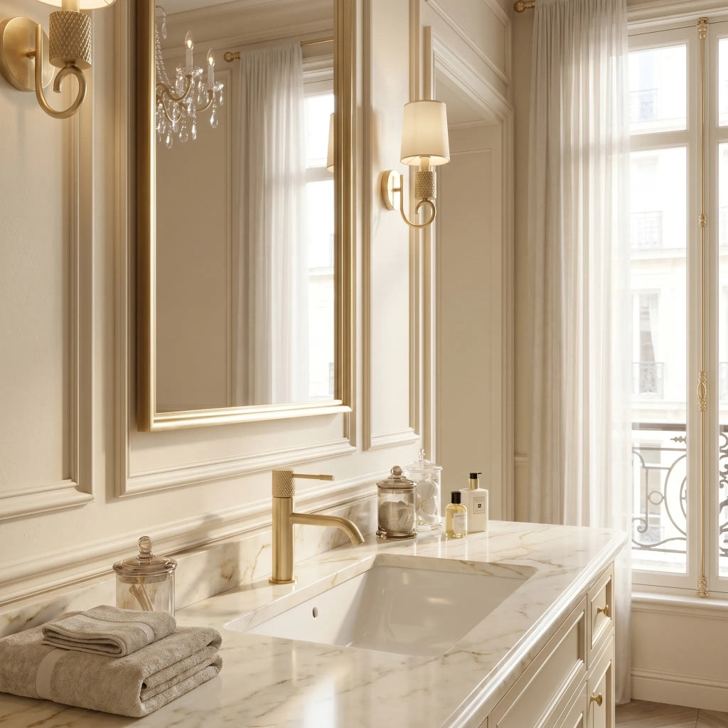 Rubinetto Da Lavabo Rea Venti Brush Gold Low