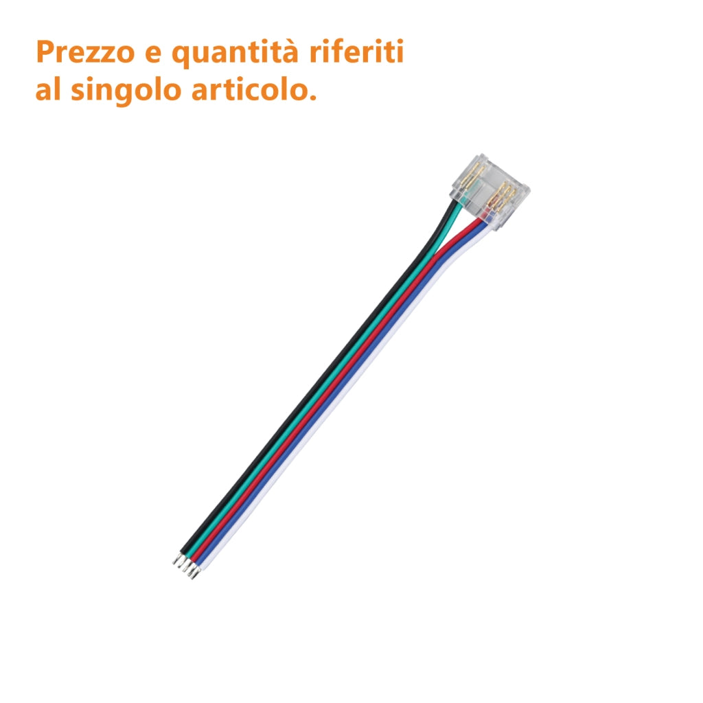 Alcapower Connettore con cavo per Strisce LED COB RGBW ad alte prestazioni per collegamento professionale tra striscia LED e controller di sistema
