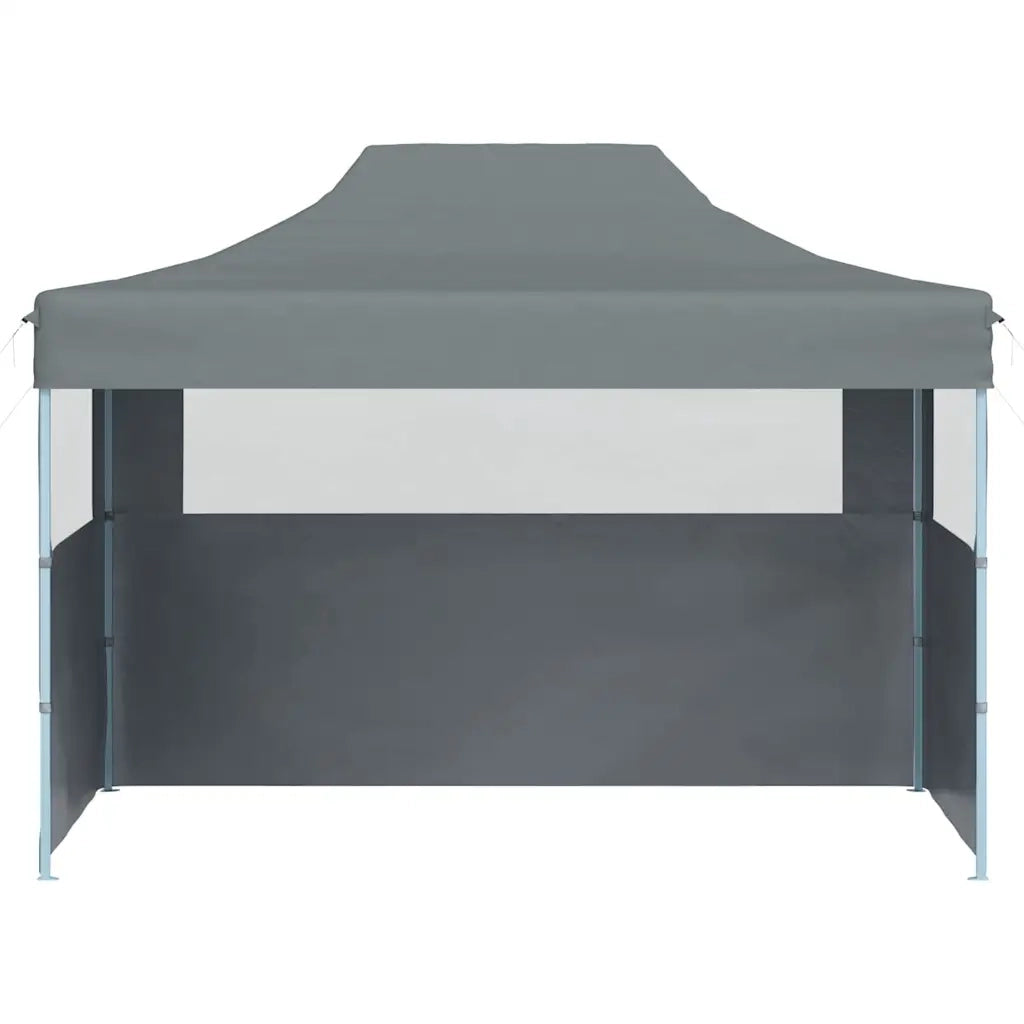 Gazebo Professionale Pieghevole 3 Pareti 3x4m Acciaio Antracite 48896