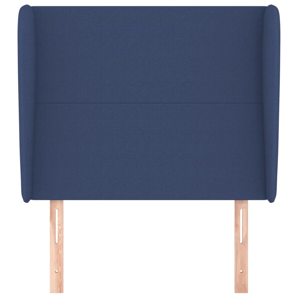 Testiera ad Orecchio-Testata con Orecchie Blu 103x23x118/128 cm in Tessuto 939964