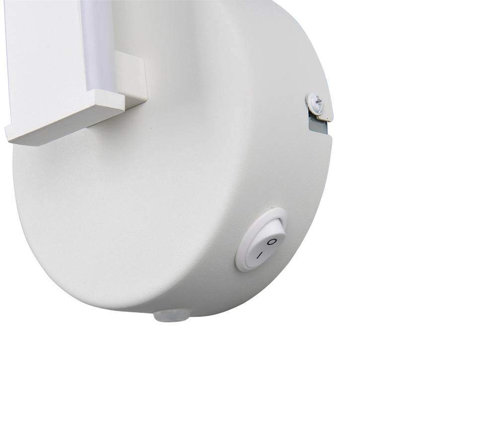Applique LED, metallo, bianco, H 46 cm, Ginko