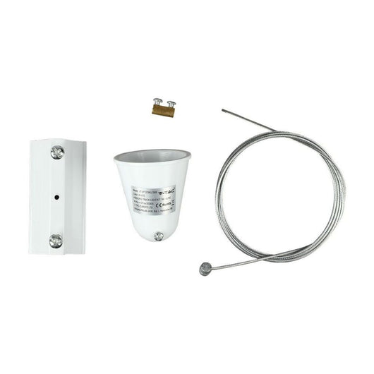 Kit di luce pista sospesa 1 m/4 linee bianche