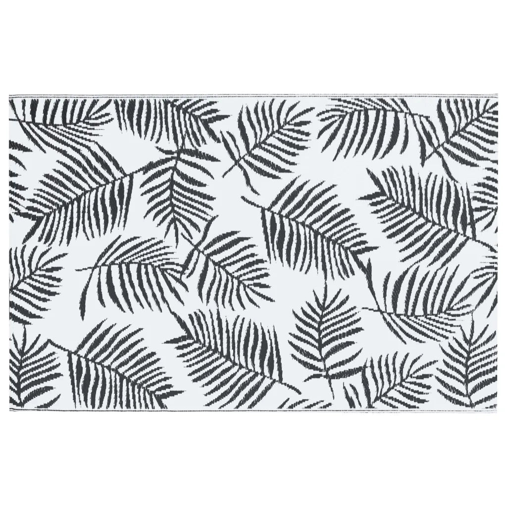 Tappeto da Esterni ARAKIL Bianco e Nero 190x290 cm in PP CFW7862397