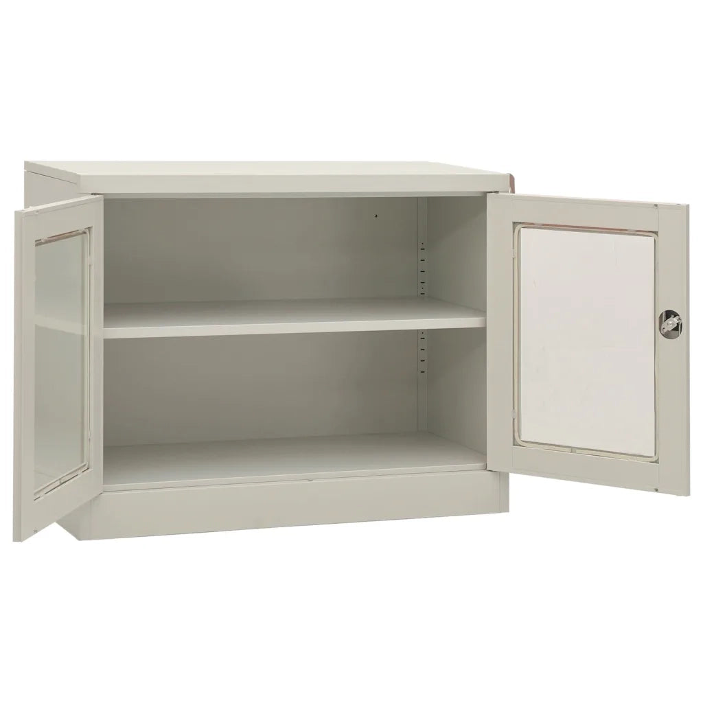 Armadio per Ufficio Grigio Chiaro 90x40x70 cm in Acciaio 335927