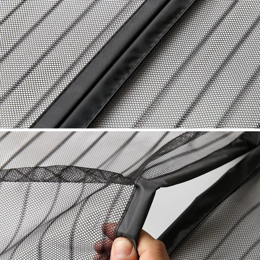 Trade Shop - Zanzariera Magnetica Per Porte 140 X 240 Cm Universale Nera Tenda Zanzariera -