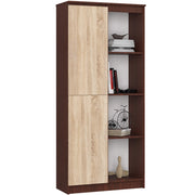 Armadio da ufficio AKORD R80 Wengé 80 cm 1 anta inserto frontale Sonoma Quercia 80x35x180 cm