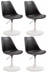 Set di 4 sedie da pranzo Maverick Plastic nero,bianco