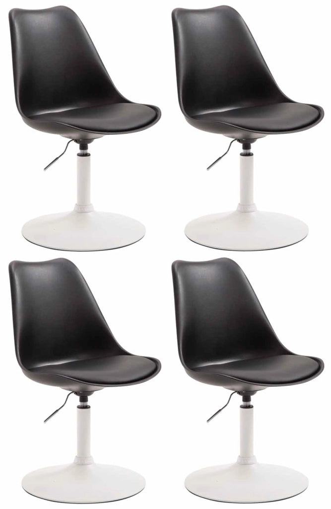 Set di 4 sedie da pranzo Maverick Plastic nero,bianco