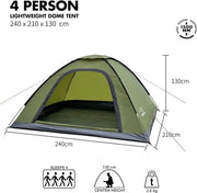 Tenda Luxe - Tenda Premium Facile da Montare - Tenda da Campeggio con Blocco della Luce Esterna