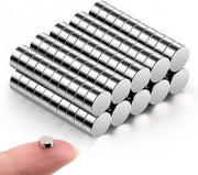 80 pezzi di magneti neodimio, mini magneti 5 x 1 mm, argento, rettangolari, forti, per fai da te, per whiteboard, per lavagna, adesivi magnetici