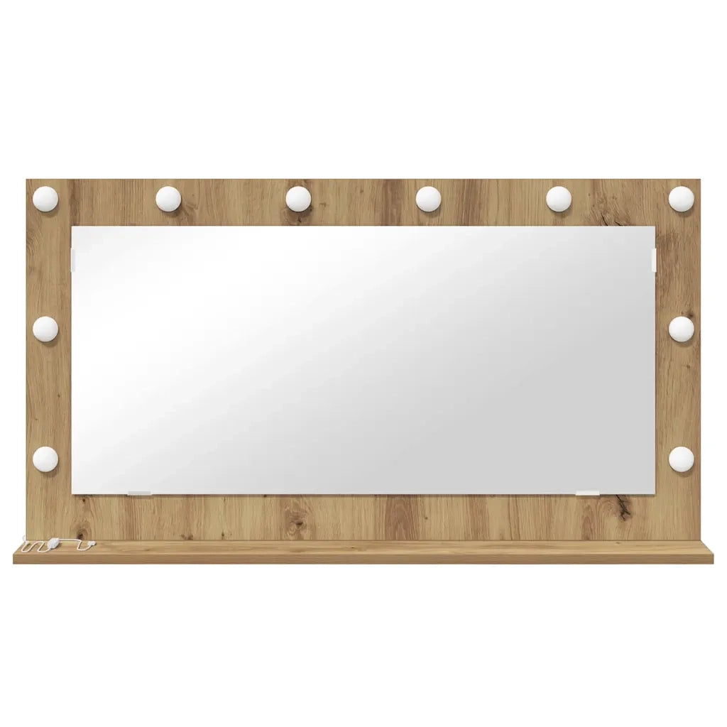 Specchio da Vanità Rovere artigianale 100 x 55 x 18 cm 868308
