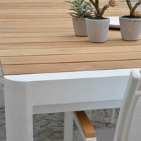 Tavolo Allungabile da Giardino 180/240x100xh76 cm in Alluminio Idaho Plus Bianco