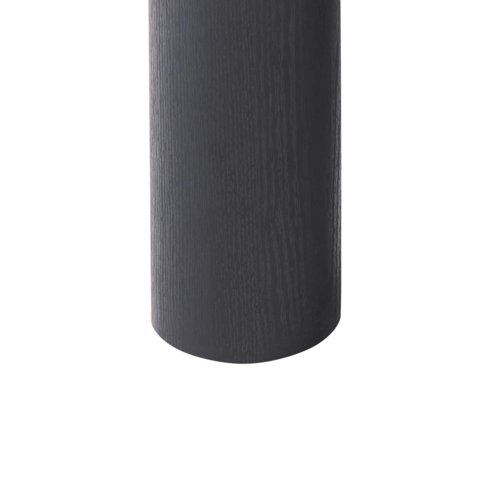 Tavolino da caffè in truciolare nero con piano rotondo liscio ø 80 cm Design scandinavo moderno Soggiorno
