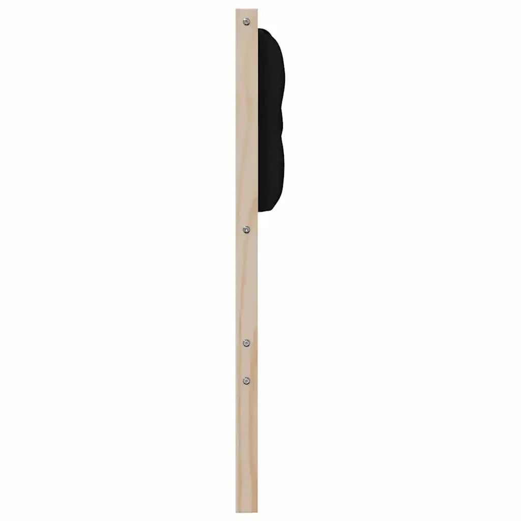 Testiera Altro Marrone e nero 80 cm Legno di pino massello 879036