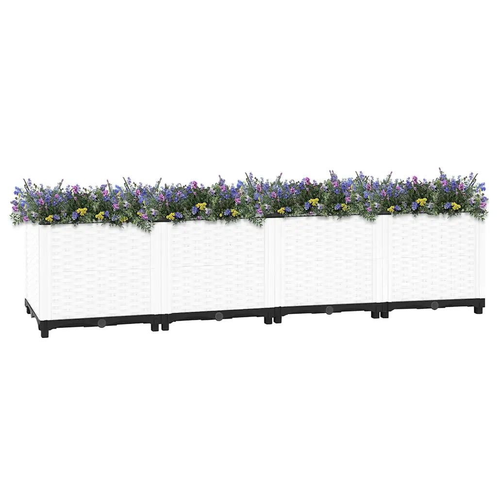 Fioriera Rialzata-Vaso da Esterno-Fioriera Elevata 160x40x38 cm in Polipropilene 591002