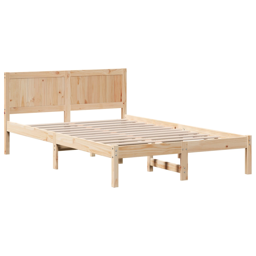 Struttura Letto in Legno di Pino Naturale Legno Massello di Pino