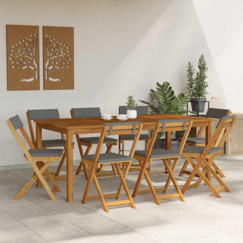 Sedie Bistro da Giardino 8 pcs Grigio Scuro 40 x 53 x 80 cm