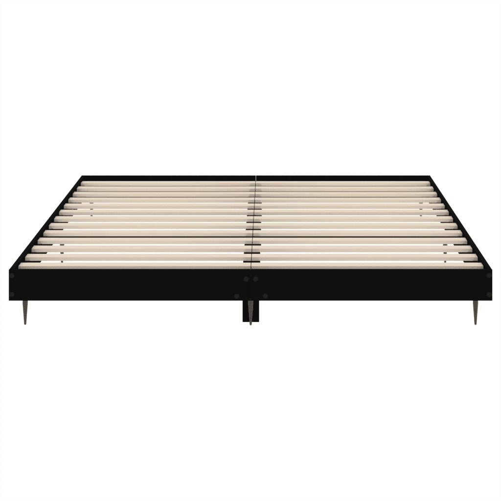 Giroletto senza Materasso Nero 180x200 cm in Legno Multistrato 832222