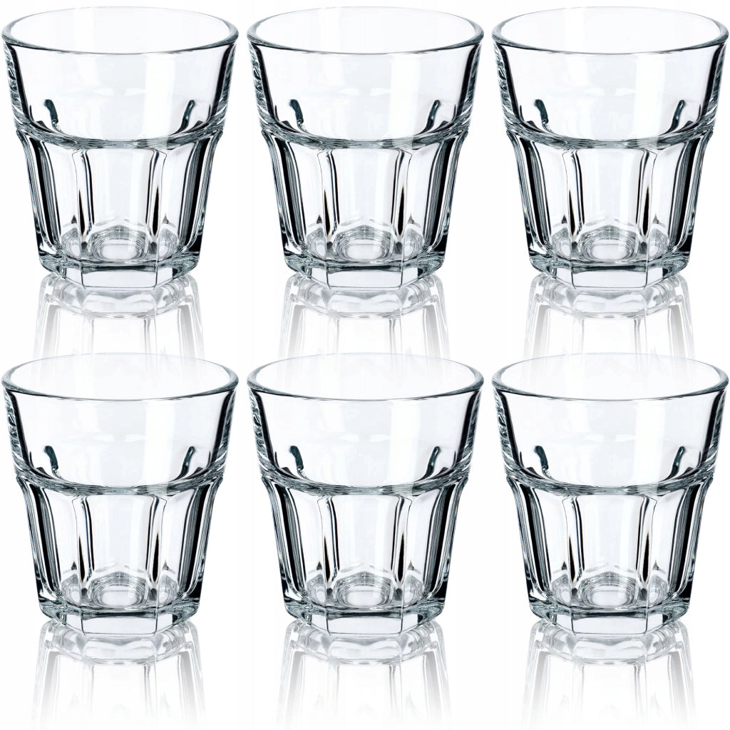 Set di 6 bicchieri da succo KADAX da 230 ml in vetro spesso