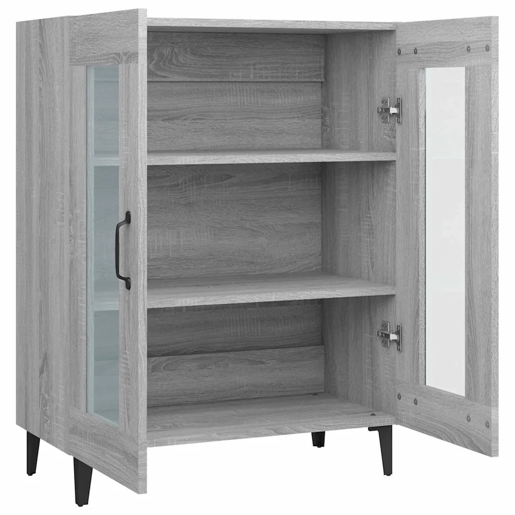 Credenza-Buffet-Armadio da cucina Grigio Sonoma 69,5x34x90 cm in Legno Multistrato 723056