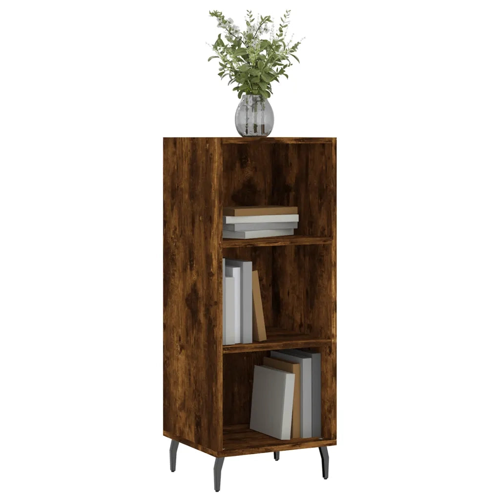 Credenza Rovere Fumo 34,5x32,5x90 cm in Legno Multistrato 828753