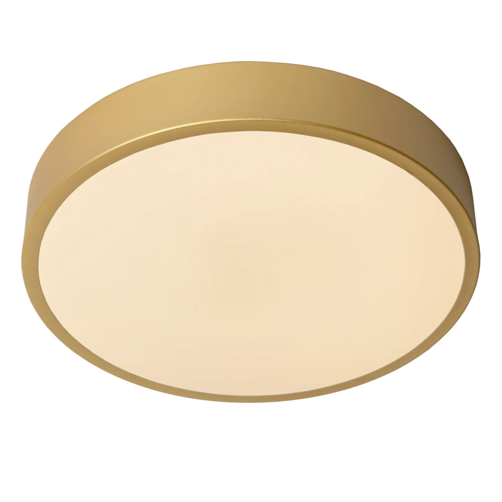 Plafoniera LED Lucide UNAR Ø30 18W oro dimmerabile