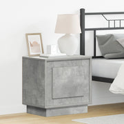 Comodino con luci LED Grigio Cemento 44x34,5x45 cm