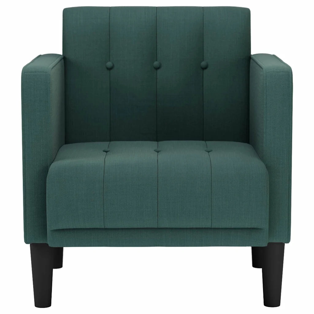 Divano Sedia con Braccioli Verde Scuro 53 cm in Tessuto 4100546
