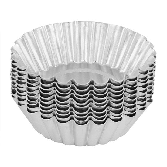 Forme per torte 10 pezzi - Antiaderente - Cialde per muffin - Forme per torte al cioccolato - Resistenti alla lavatrice - Acciaio inossidabile di alta qualità - Forme per forno