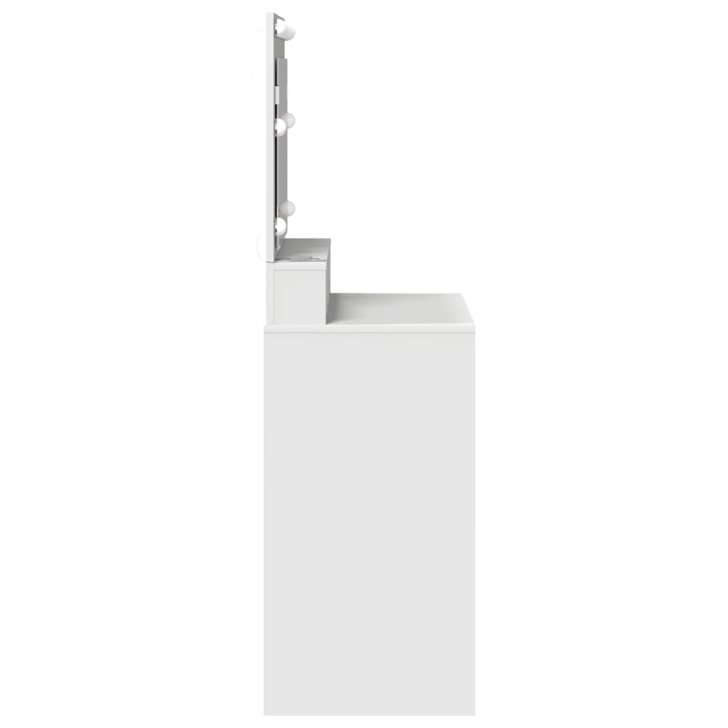 Tavolo da trucco  con luci LED - Bianco 79x41x135 cm