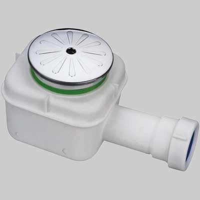 PILETTA SIFONATA PER PIATTO DOCCIA CON FORO DM.60 PIATTELLO CROMO DM.80 11/2-40 - 1 pezzi - Idroweb