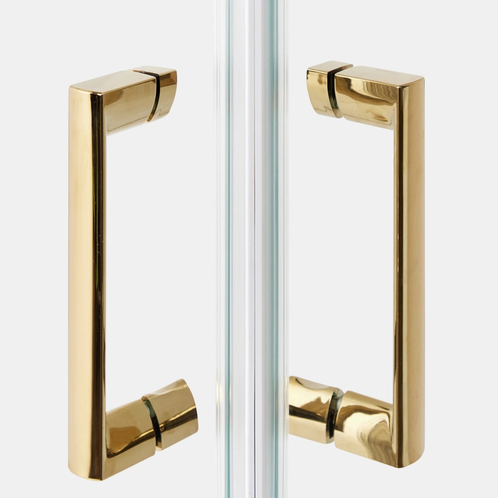 Box Doccia Vetro Temperato Argento Cornice Alluminio Doppia Porta 80x80x185cm