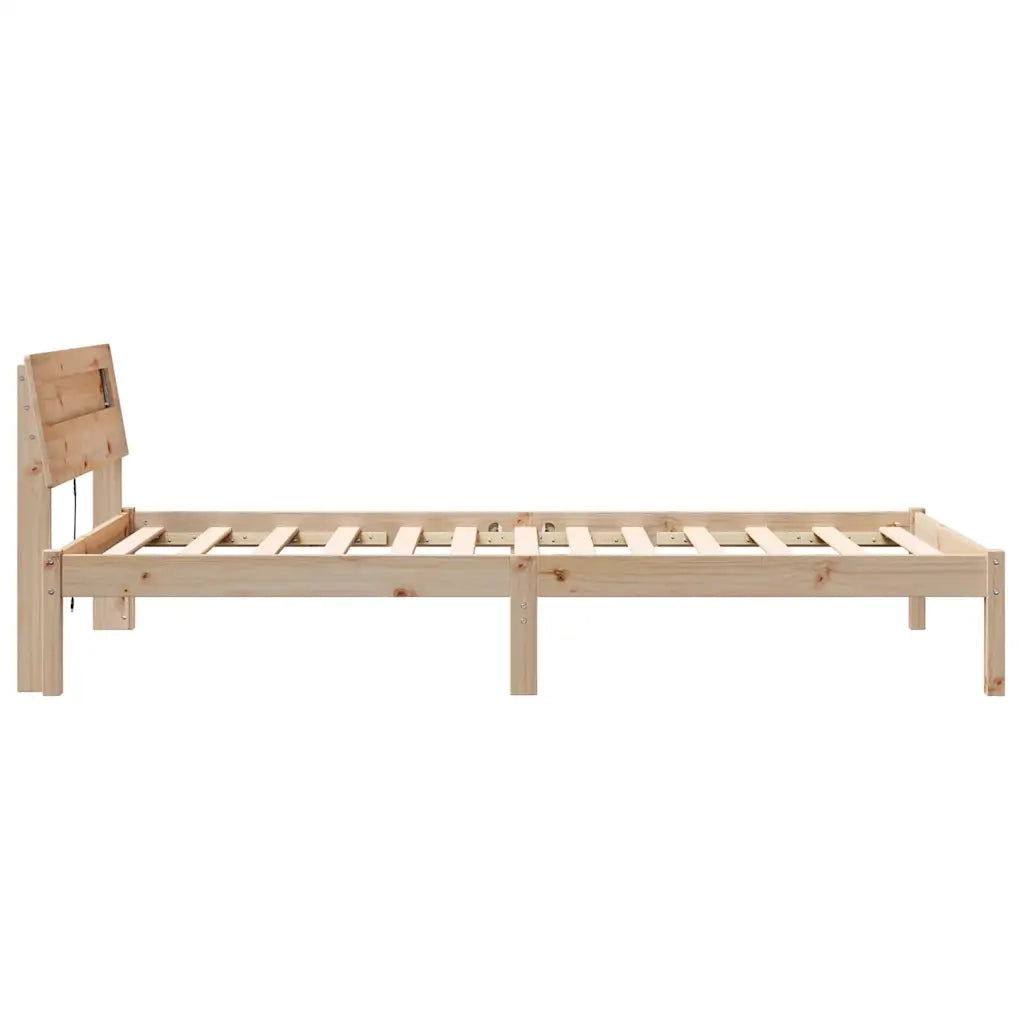 Struttura del letto-Giroletto Marrone 100 x 200 cm Pino massello 781250