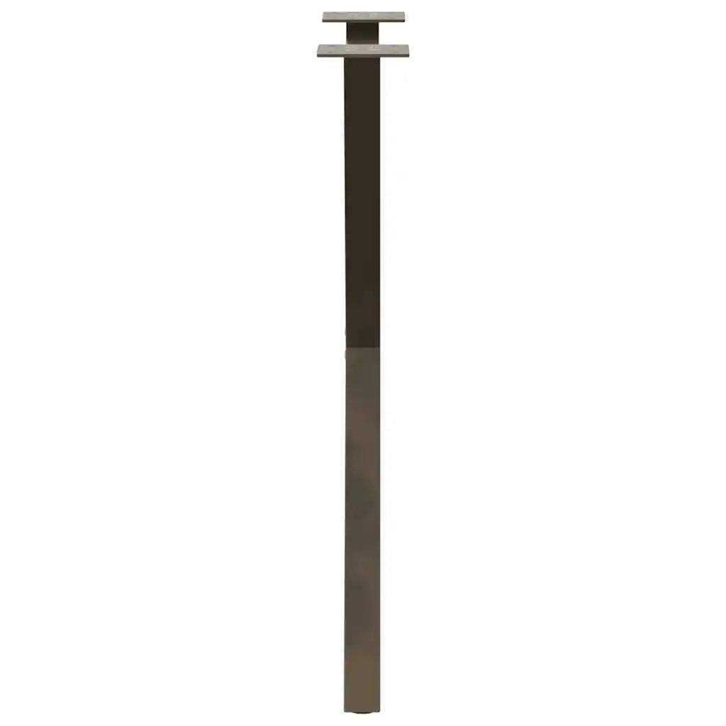 vidaXL Gambe per tavolo da pranzo a forma di X 2 pz in acciaio naturale 50x(72-73) cm