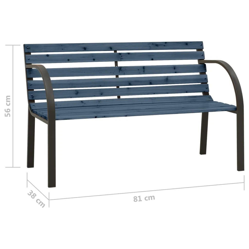 Panca da giardino mobili da esterno per patio terrazza per bambini 81 cm legno di pino cinese grigio 02_0011762