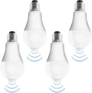 Lampada a LED con rilevamento movimento - E27 - 12 W - bianco freddo - 6500 K - sensore di luce - lampada a risparmio energetico - per garage, terrazza e balcone.
