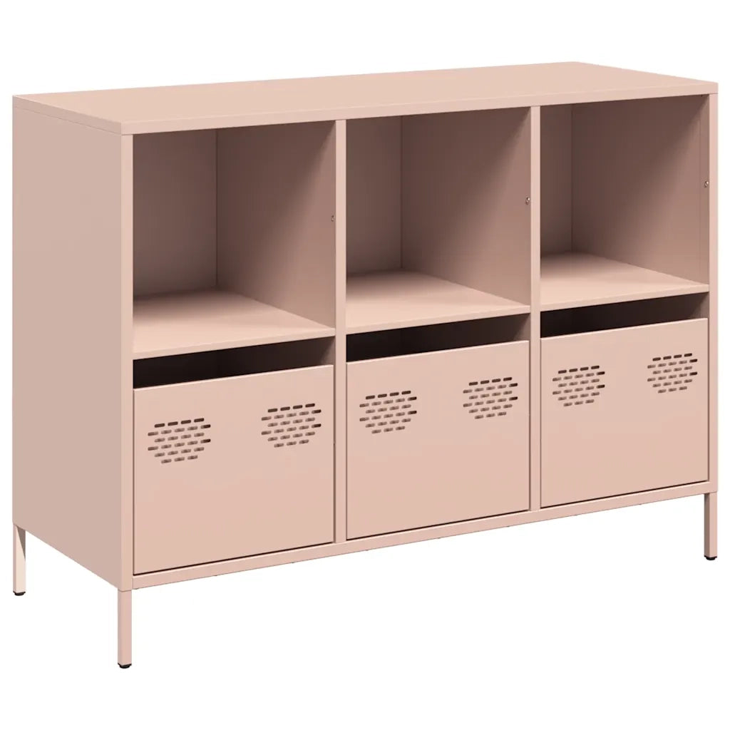 Credenza Rosa 101,5x39x73,5 cm in Acciaio Laminato a Freddo 851365