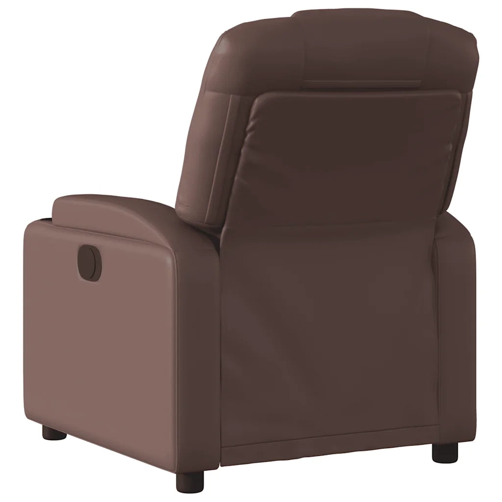 Divano Sedia-Poltrona Reclinabile Marrone in Similpelle 230934