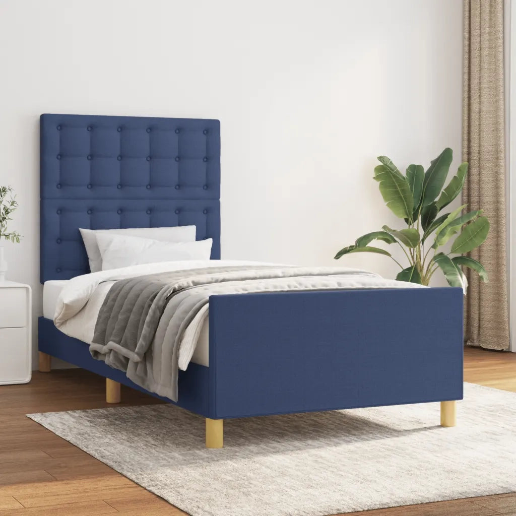 Giroletto senza Materasso Blu 90x200 cm in Tessuto 3125355