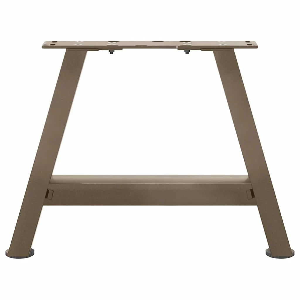 Set di 2 gambe per tavolino da caffè a forma di A 30 x 30 cm con piedini regolabili design moderno acciaio nero 02_0057091