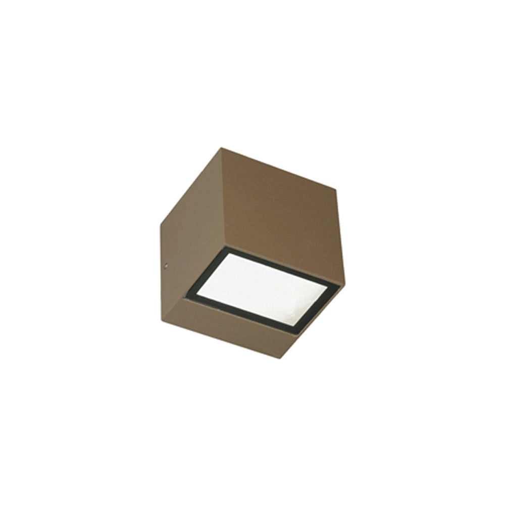 Applique a Parete da Esterno Interno Quadrata Doppia Luce Box Mini Sovil Colore: Caffè