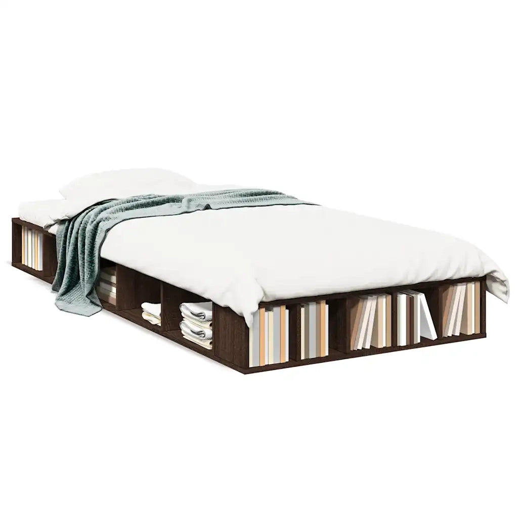 Giroletto-Struttura Letto Rovere Marrone 90x190 cm in Legno Multistrato 662662