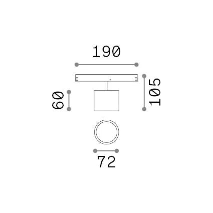 Faretto Ego Spot LED 10W Luce Calda 3000K Nero Ideal Lux