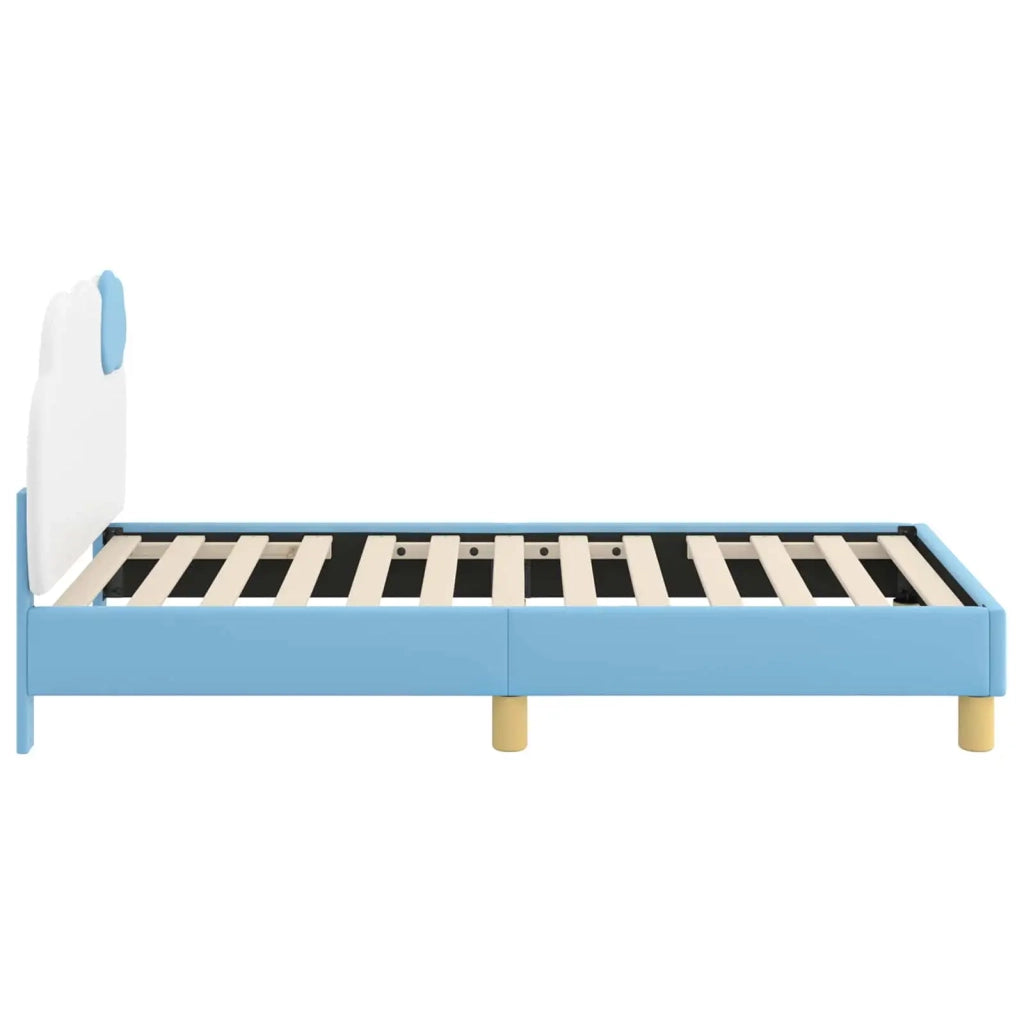 Struttura letto bambini con testata Blu 80 x 160 cm PU