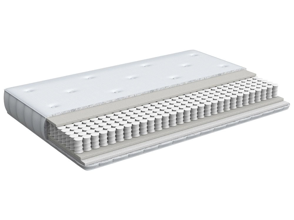 Materasso Bifacciale Tessuto Bianco Singolo 80 x 200 cm Medio Rigido