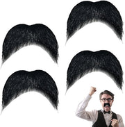 Set di 12 accessori di abbigliamento in tessuto poliestere confortevole, nero, riutilizzabili, autoadesivi, in sette pezzi.