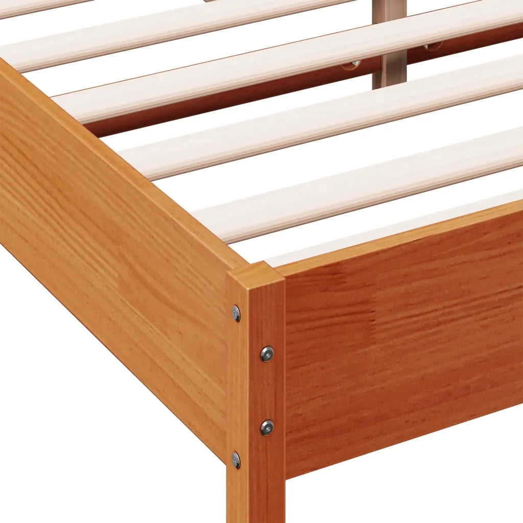 Giroletto senza Materasso Marrone Cera 150x200 cm Legno di Pino 3216368